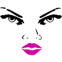 download Woman Eyes Nose Lips clipart image with 315 hue color