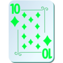 download Ornamental Deck 10 Of Diamonds clipart image with 135 hue color