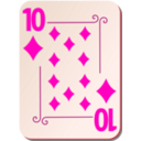 download Ornamental Deck 10 Of Diamonds clipart image with 315 hue color