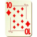 Ornamental Deck 10 Of Diamonds