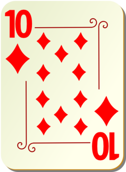 Ornamental Deck 10 Of Diamonds