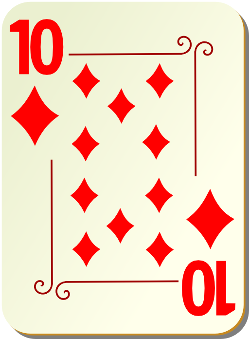 Ornamental Deck 10 Of Diamonds