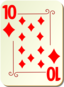 Ornamental Deck 10 Of Diamonds