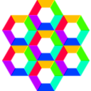 download Half Hexagon Fun clipart image with 45 hue color