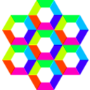 download Half Hexagon Fun clipart image with 135 hue color