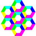 download Half Hexagon Fun clipart image with 180 hue color