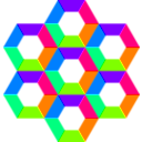 download Half Hexagon Fun clipart image with 270 hue color