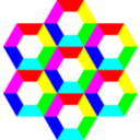 download Half Hexagon Fun clipart image with 0 hue color