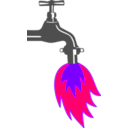 download No Fracking clipart image with 270 hue color