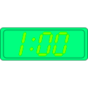 download Digital Clock clipart image with 90 hue color