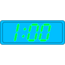 download Digital Clock clipart image with 135 hue color