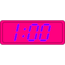 download Digital Clock clipart image with 270 hue color