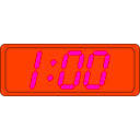 download Digital Clock clipart image with 315 hue color