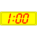 download Digital Clock clipart image with 0 hue color