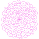 download Rosette Flower Clipart clipart image with 270 hue color