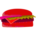 download Cheese Burger clipart image with 315 hue color