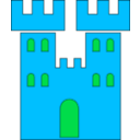 download Castle clipart image with 135 hue color