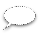 download Speech Bubble clipart image with 180 hue color