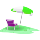 download Beach Scene clipart image with 90 hue color