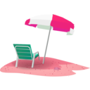 download Beach Scene clipart image with 315 hue color