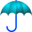 download Umbrella clipart image with 180 hue color