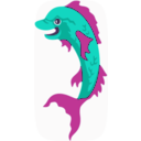 download Dolphin clipart image with 315 hue color