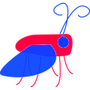 download Buzzing Bug clipart image with 45 hue color