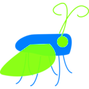 download Buzzing Bug clipart image with 270 hue color
