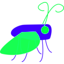 download Buzzing Bug clipart image with 315 hue color