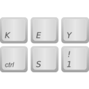 download Keyboard Keys clipart image with 225 hue color