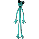 download Skinny Frog clipart image with 90 hue color