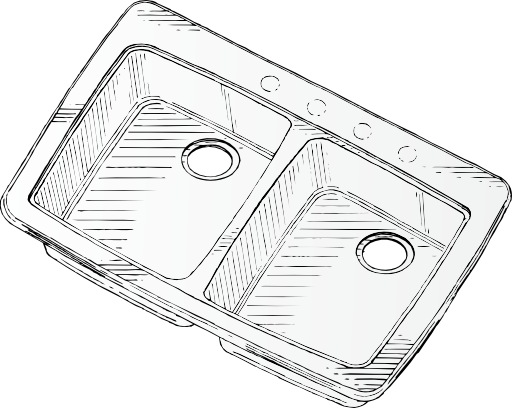 Steel Double Sink