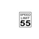 Ca Speed Limit 55 Roadsign