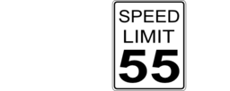 Ca Speed Limit 55 Roadsign