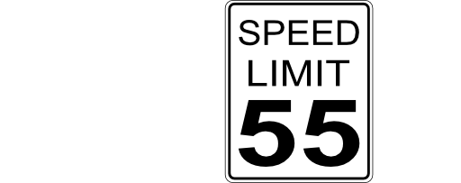 Ca Speed Limit 55 Roadsign