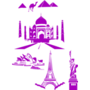 download World Landmarks clipart image with 90 hue color