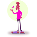 download Fashionable Ghoul clipart image with 270 hue color