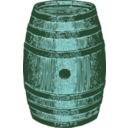 download Wooden Barrel clipart image with 135 hue color