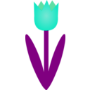 download Tulip1 clipart image with 180 hue color