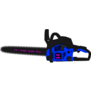 download Chainsaw clipart image with 180 hue color