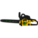 download Chainsaw clipart image with 0 hue color