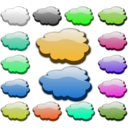 download 3d Clouds clipart image with 90 hue color