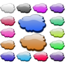 download 3d Clouds clipart image with 270 hue color