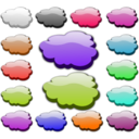 download 3d Clouds clipart image with 315 hue color