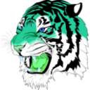 download Tiger clipart image with 135 hue color
