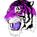 download Tiger clipart image with 270 hue color