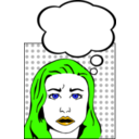 download Worried Woman clipart image with 45 hue color