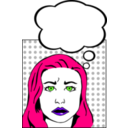 download Worried Woman clipart image with 270 hue color