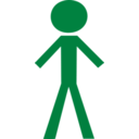 download Stick Figure Male clipart image with 270 hue color