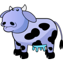 download Colour Cow 1 clipart image with 180 hue color